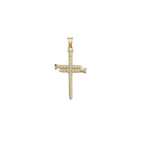 Stone-Set Nail Cross Pendant (14K)