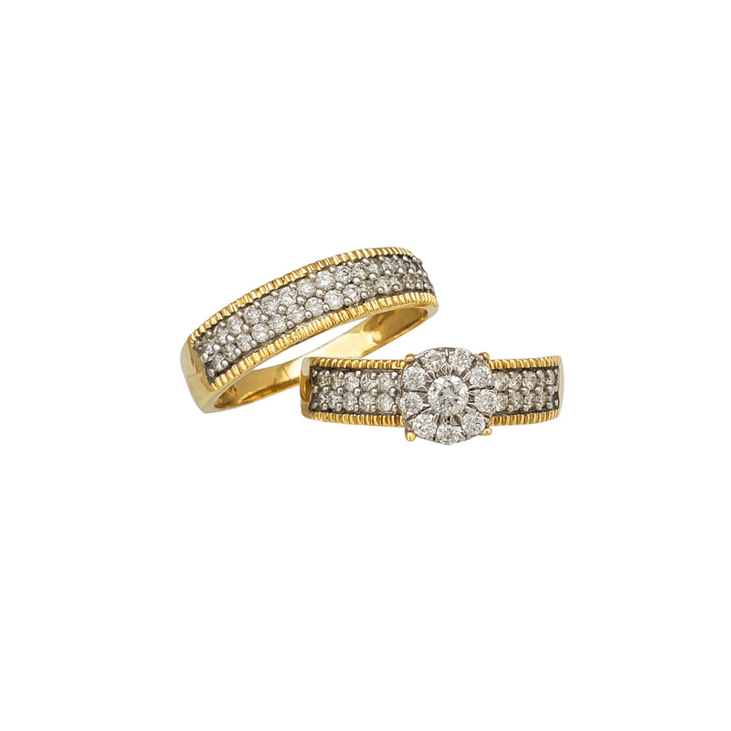 Diamond Two-Piece-Set Pave Engagement Ring (14K)