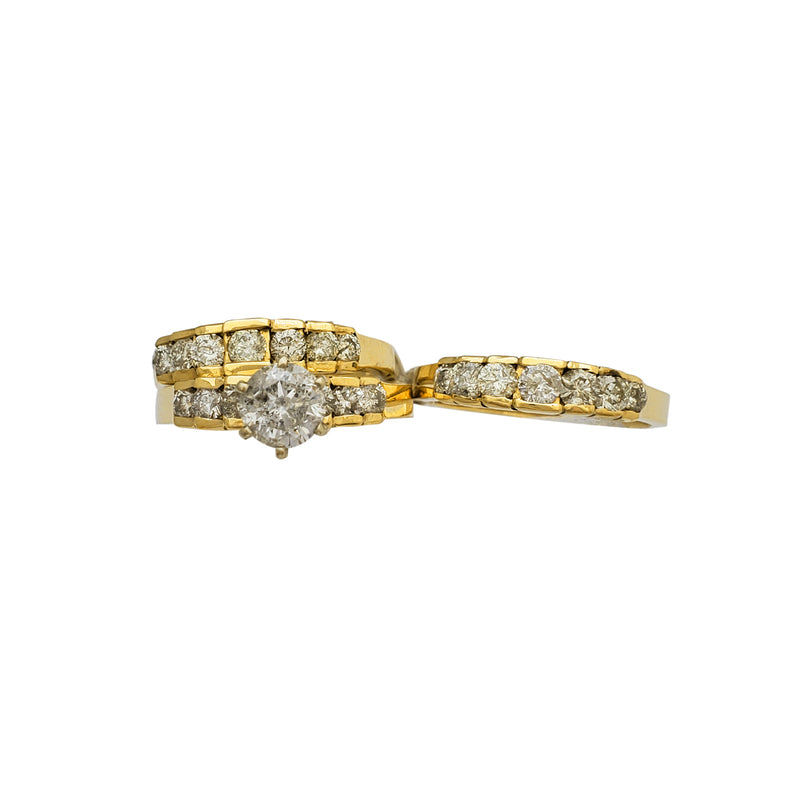 Diamond Three-Piece-Set Engagement Ring (14K)