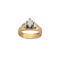 Diamond Marquise & Trillion Traditional Band Engagement Ring (14K)