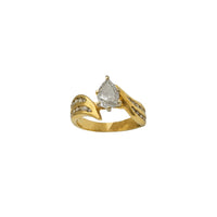 Diamond Teardrop Channel-Set Engagement Ring (14K)