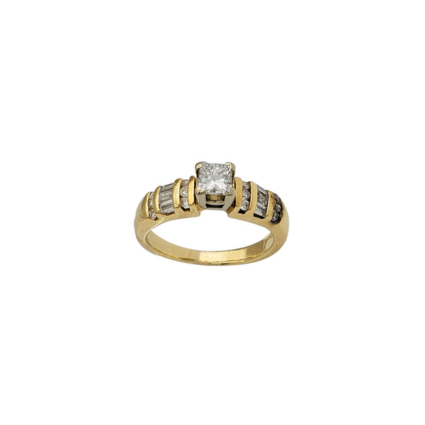 Diamond Box-Radiant Engagement Ring (14K)