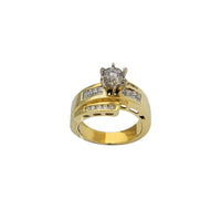 Diamond 6-Prong Invisible Set Engagement Ring (18K)