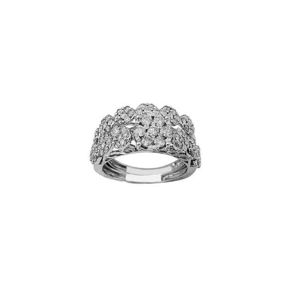 Diamond Two-Piece-Set Round-Honeycomb Engagement Ring (14K)