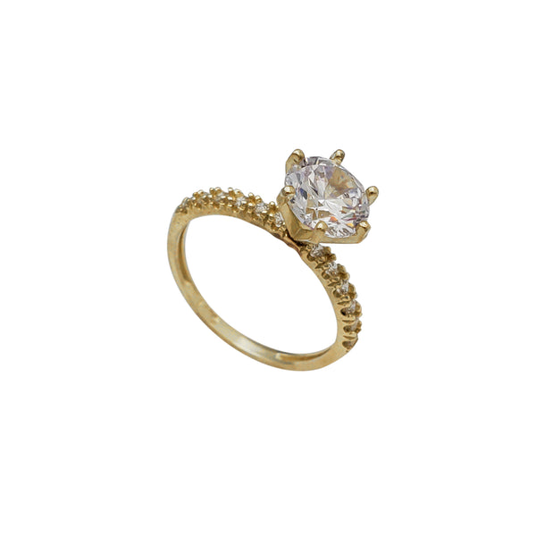 Zirconia Engagement Ring (14K)