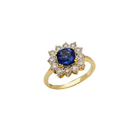 Diamond Sapphire Wedding/Engagement Ring (14K)