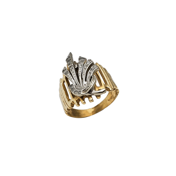 Diamond Two-Tone Lady Ring (14K)