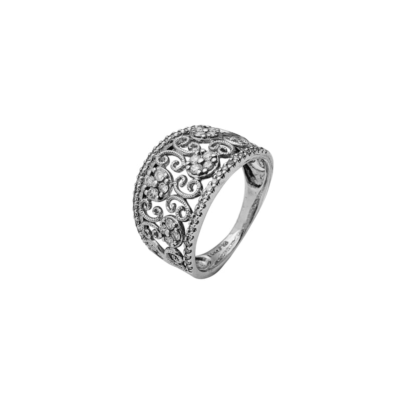 Diamond Milgrain Filigree Band Ring (14K)