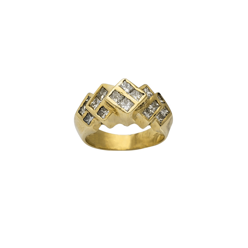 Diamond Bezel Princess-cut Ring (14K)