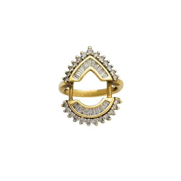 Diamond Teardrop Ring Jacket (14K)