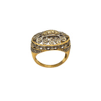 Diamond Floral Oval Ring (14K)