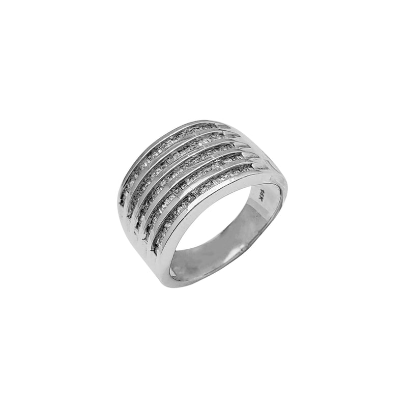 Diamond Five-Roll Baguettes Band Ring (14K)