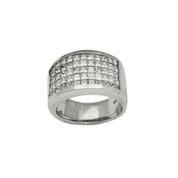 Diamond Invisible-Set Solid Band Ring (18K)