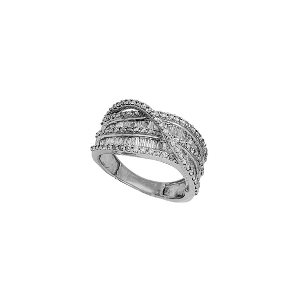 Diamond Round & Baguettes Ring (14K)