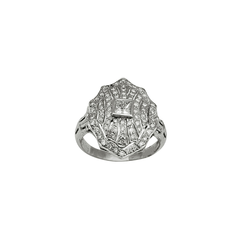 Diamond Bezel Princess-cut Cocktail Ring (14K)