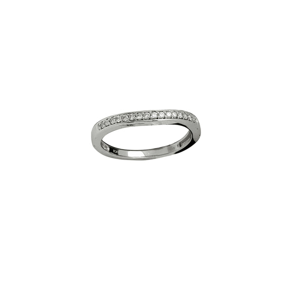 Diamond Wavy Engagement/Wedding Band (14K)