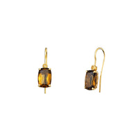 Yellow Topaz Dangling Earrings (14K)