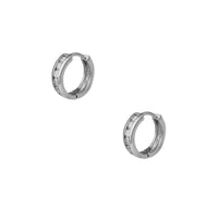 Diamond Channel-Set Huggie Earrings (14K)