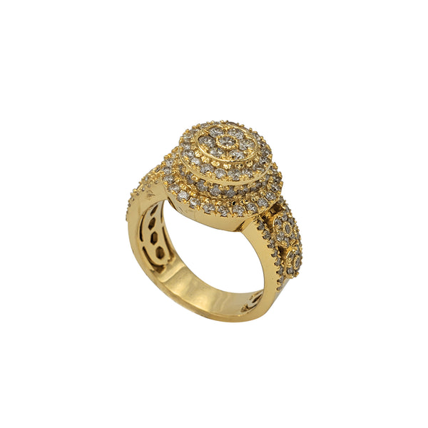 Diamond Round Men's Ring (14K)