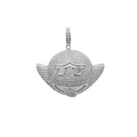 Iced-out Mario Boo Pendant (Silver)