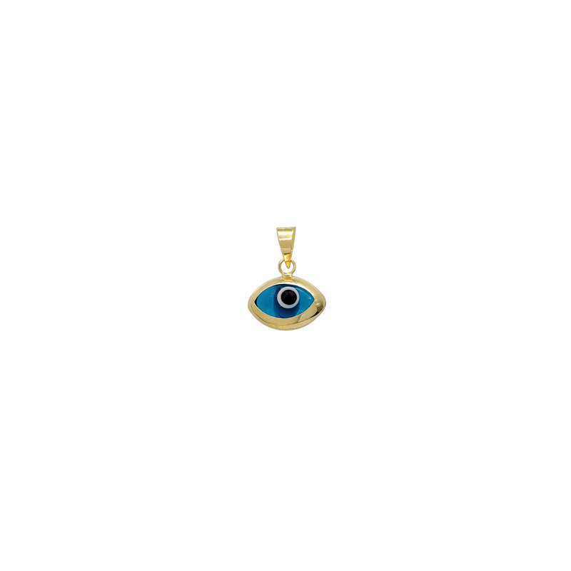 Tiny Blue Evil Eye Pendant (14K)