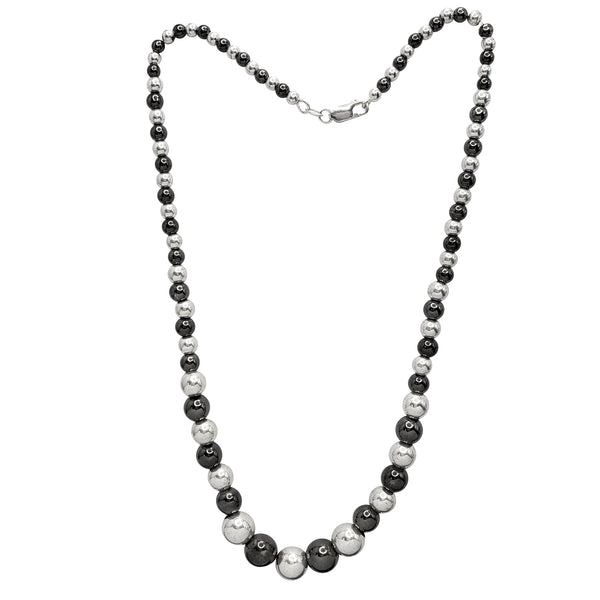 Graduated Beads Necklace (Silver)