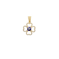 Zirconia Four Clever Evil Eye Pendant (14K)