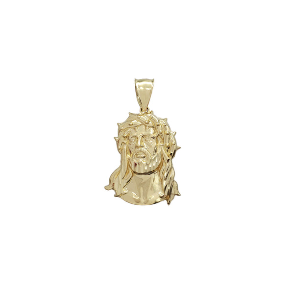 Thorn Crown Jesus Head Pendant (14K)