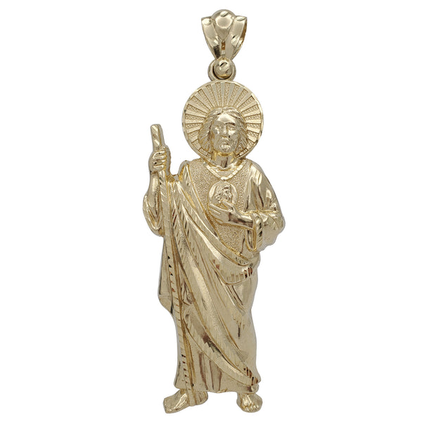 [4.4 inch] Diamond-cut Saint Jude Pendant (10K)