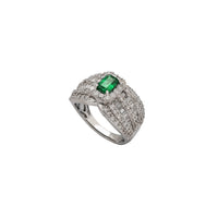 Diamond & Emerald Engagement Ring (14K)