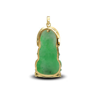 Diamond Guan Yin Jade Pendant (14K)