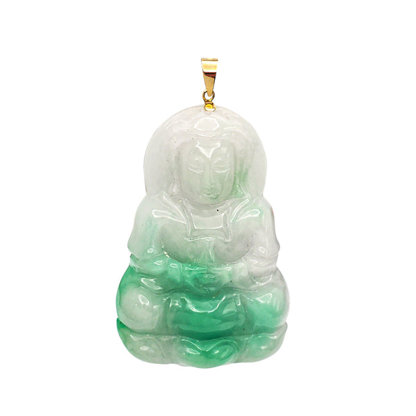 Gautama Buddha Jade Pendant (14K)