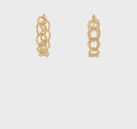 Cable-Link Hoops Earrings (14K)