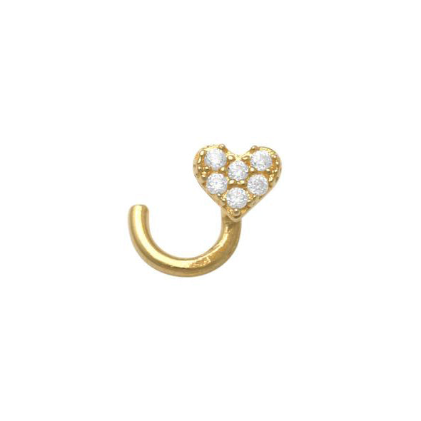 Heart Nose Piercing (14K)