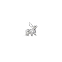 3-D Textured Sea Lion Charm Pendant (Silver)