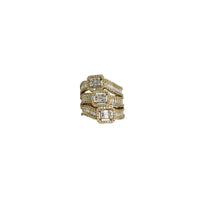 Diamond Baguette Tripartite Cocktail Ring (14K)