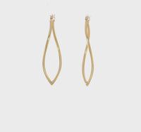 Wavy Fancy Hoops Earrings (14K)