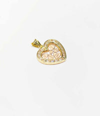 Little Heart CZ Pendant (14K).