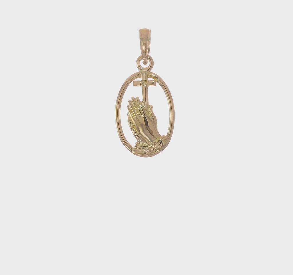 Buy 14k Gold Praying Hand Pendant Charm Real Gold Praying Hand Necklace  Charm Online in India - Etsy