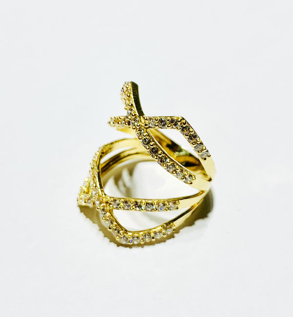 Doble-Infinity Ring CZ (14K).