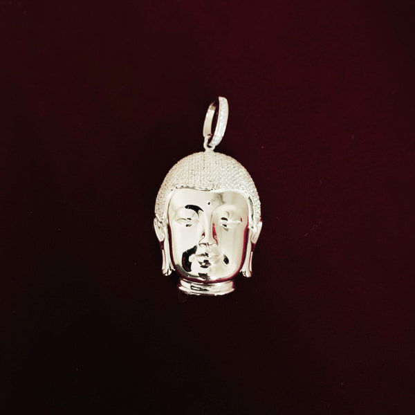 Indian Buddha CZ Pendant (Silver).