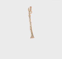 3-D Glossy Clarinet Pendant (14K)