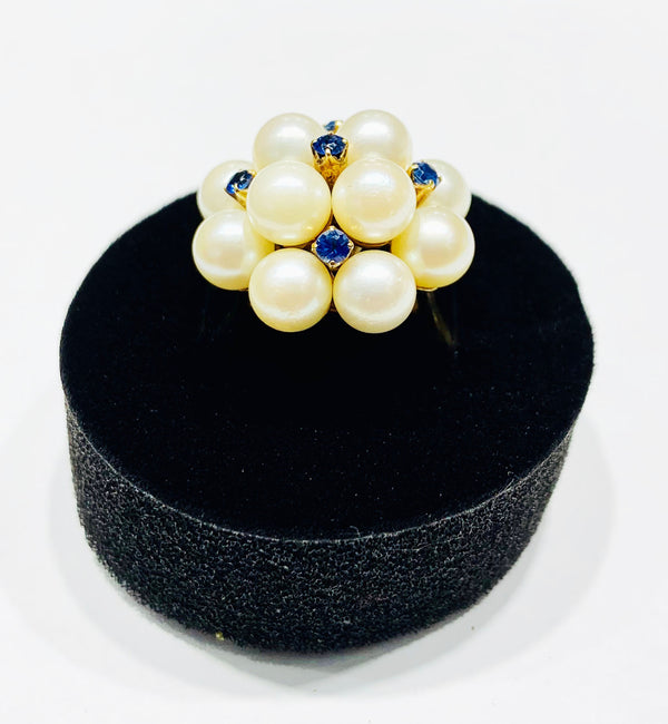 Pearl sapphire ring (14K).