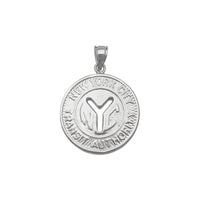 New York City Subway Token Pendant White Gold (14K) front - Popular Jewelry - New York