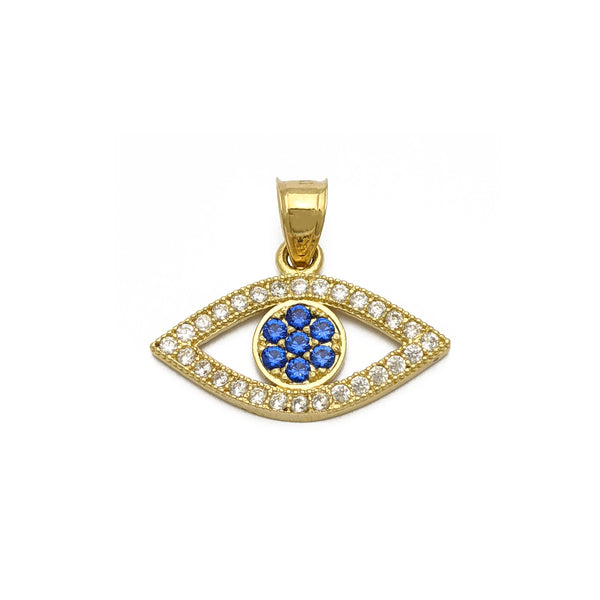 Iced-Out Evil Eye Pendant (14K)