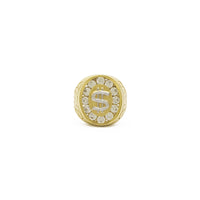 Icy Dollar Sign Signet Ring (14K)