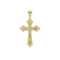 Icy Patonce Crucifix Pendant (14K) front - Popular Jewelry - New York