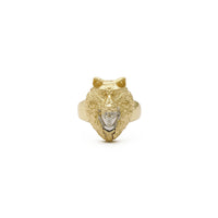 Lady Shaman (Wolf Headdress) Ring (14K) front - Popular Jewelry - New York