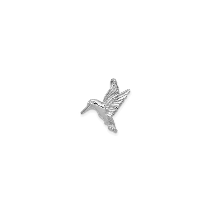 Flying Hummingbird Pendant white (14K) front - Popular Jewelry - New York