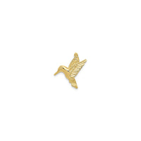 Flying Hummingbird Pendant yellow (14K) front - Popular Jewelry - New York